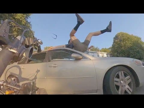 Caught on camera: Bicyclist hit by car on Indy's east side