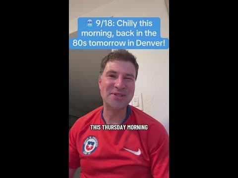 Chilly this morning, back in the 80s Friday in Denver! 🥶