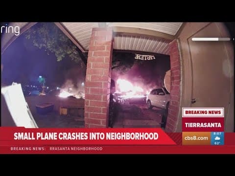 Video shows flames from San Diego plane crash