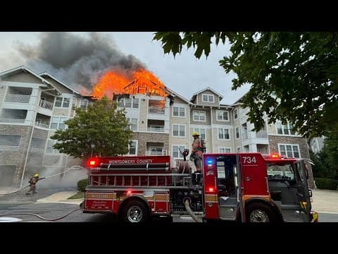 2 hospitalized, 43 displaced after fire in Montgomery County building