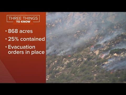 Crews continue to contain Monte Fire, evacuation orders remain - 10 p.m. update