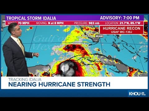 Tropical update: Idalia on verge of becoming hurricane