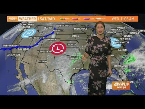 Sunny Wednesday ahead of rain Thursday