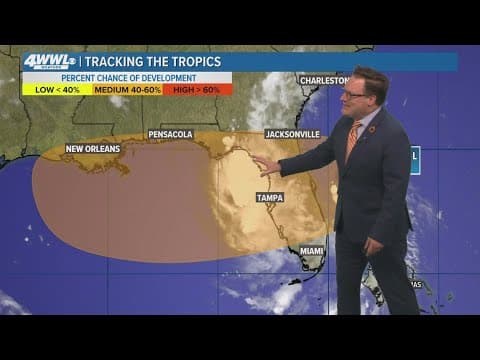 Monday 10 PM Tropical Update: Chances of tropical development in the Gulf up to 40%