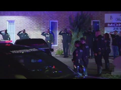 Body of fallen HPD Senior Officer Alex Roberts returns to Houston