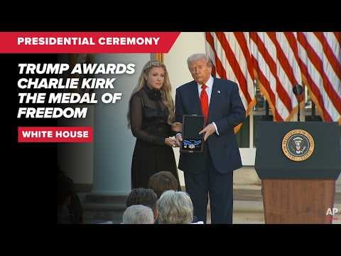 Trump Honors Charlie Kirk With Presidential Medal of Freedom | Ceremony, Proclamation, Erika Kirk