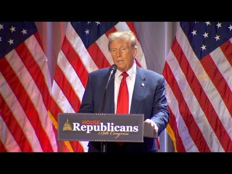 Donald Trump speaks at House GOP conference on Wednesday