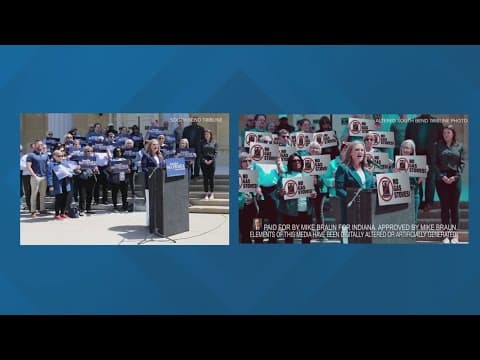 New Mike Braun ad shows digitally altered photo of opponent