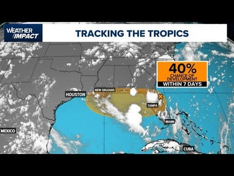 Weather Impact update: Latest look at possible tropical system development in Gulf this week