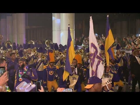 St. Augustine Band marches on during Krewe of Bacchus