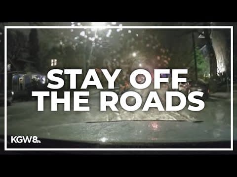 Portland transportation officials warns public to stay off roads Thursday morning
