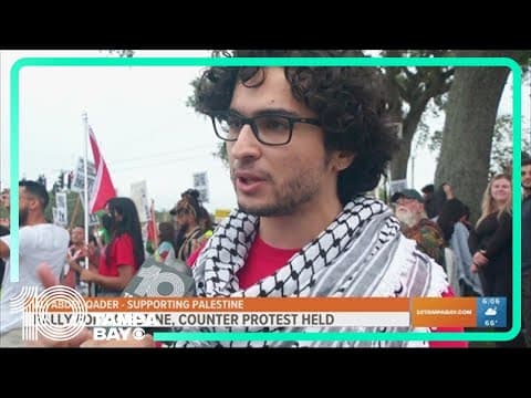 Hundreds in Hillsborough County demonstrate for Palestine, Israel