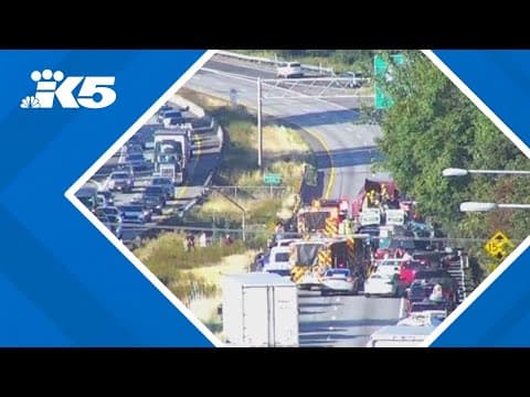 Large response to crash on NB I-5 in Bellingham