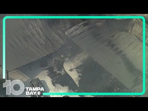 Firefighters battle fire at Riverview warehouse building