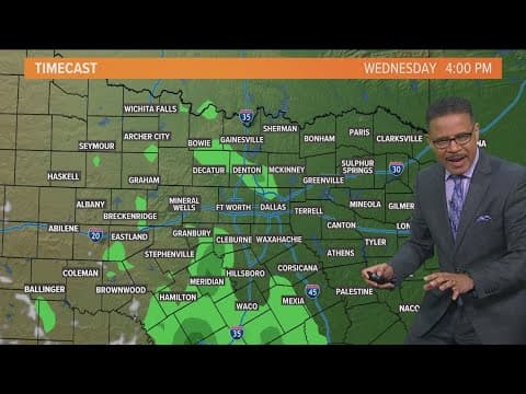 DFW Weather: Slight chances of rain accross North Texas Monday
