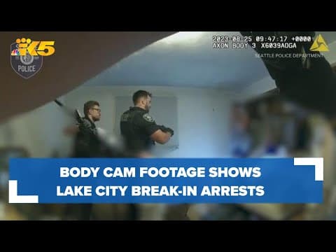 Body cam footage shows Seattle police arresting 3 people in Lake City break-in