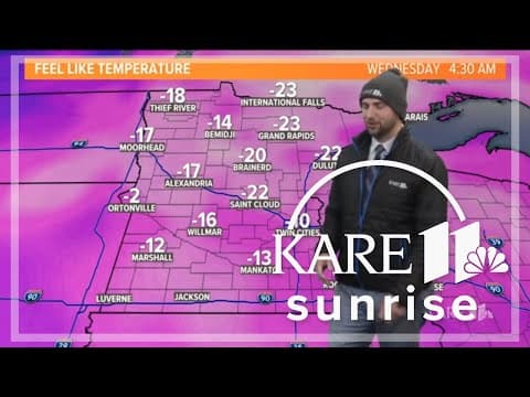 The morning forecast for Wednesday, Jan. 15