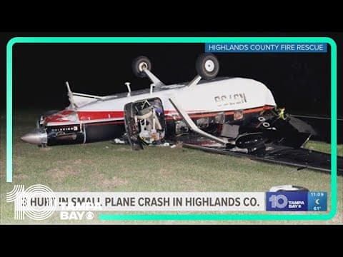 3 hurt after small plane crashes in Highlands County
