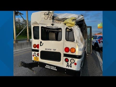 Child injured in school bus crash