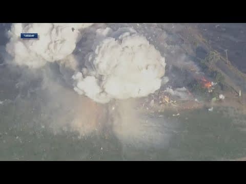 Search continues after explosion at fireworks warehouse