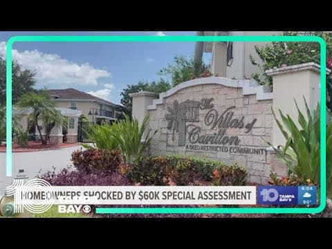 Homeowners in this Pinellas County HOA shocked by $60k special assessment request