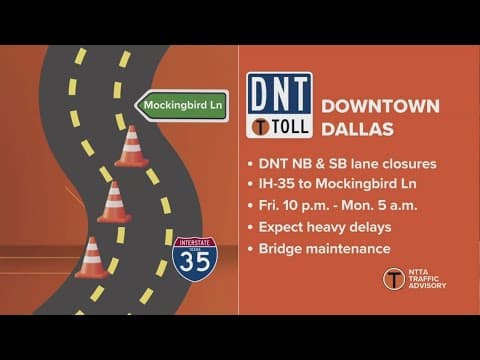 Dallas North Tollway major delays expected this weekend: Full details