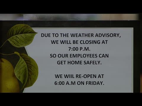Wind chills and blowing snow cause early closures
