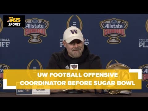 UW Offensive Coordinator Ryan Grubb press conference before Sugar Bowl
