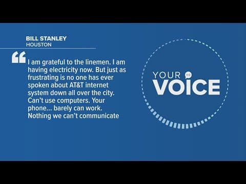 Your Voice: Houston area residents grateful for linemen, frustrated with CenterPoint over outages