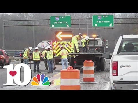 TDOT crews fixing potholes on I-640