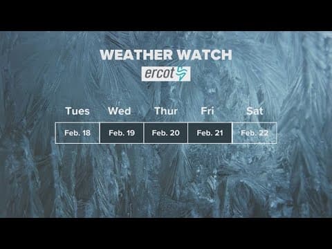 ERCOT issues weather watch until Friday due to below-freezing temperatures