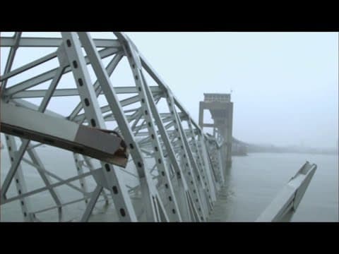 Cranes being brought in to clear Baltimore bridge debris