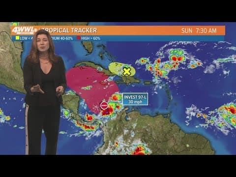 Sunday 8 am Tropical Update: High chance for tropical development in Caribbean Sea