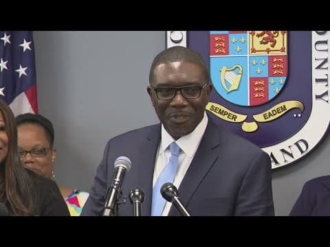 Shawn Joseph speaks after being named interim superintendent for Prince George's County Public Schoo