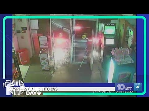 Palmetto police looking for suspects who crashed into  a CVS Wednesday morning