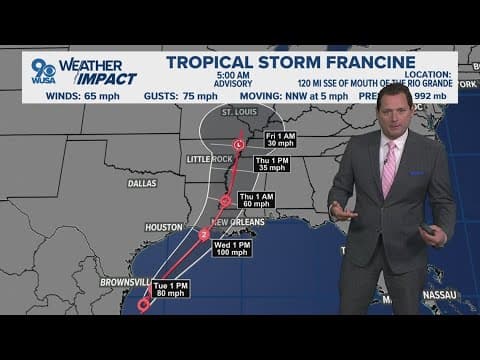 Tracking Tropical Storm Francine