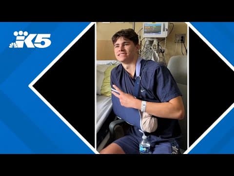 Hero saves teen after rock fall at Washington beach