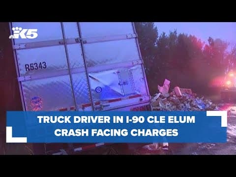 Truck driver in I-90 crash near Cle Elum faces negligent driving charges