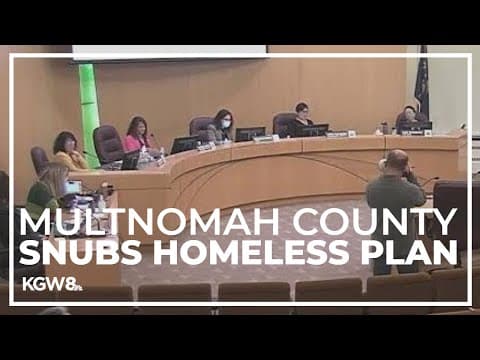 Multnomah County commissioners vote on homeless funding plan