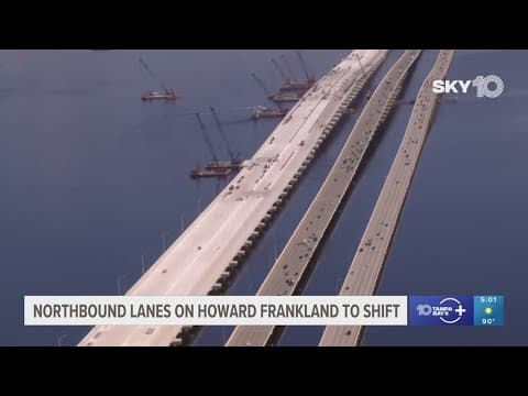 Northbound lanes on Howard Frankland Bridge to shift traffic