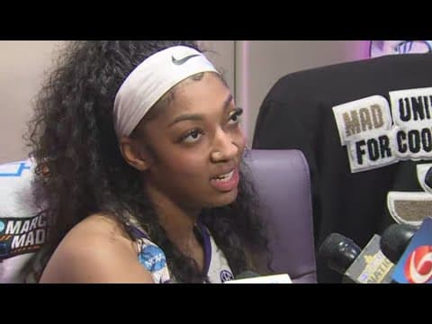 Angel Reese talks LSU's 70-60 win over Rice in NCAA Tournament opener