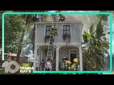 Fire Rescue: Two cats rescued from house fire in Tampa Heights, cause under investigation