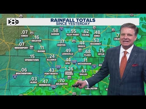 DFW Weather: Widespread rain across North Texas overnight as temperatures plummet back down