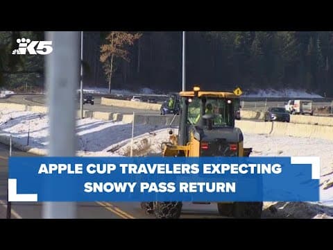 Apple Cup attendees expecting heavy snow on Snoqualmie Pass for return travel