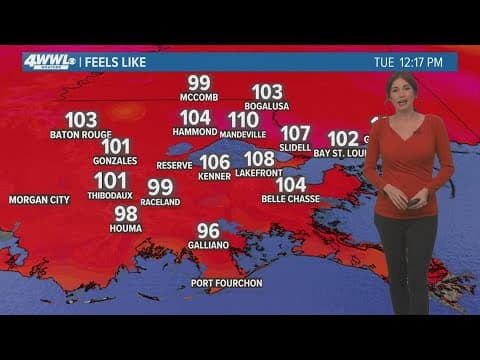 New Orleans Weather: Hot and steamy, a few scattered storms