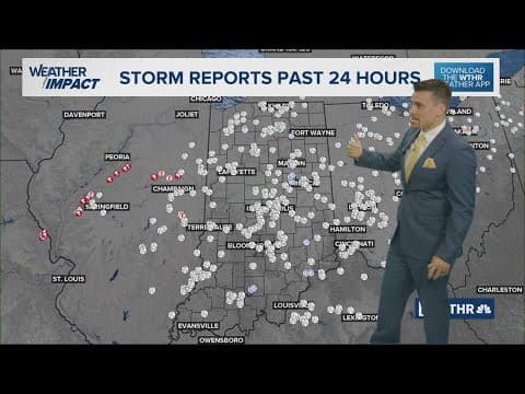 Wind damage reports and rainfall from Thursday's Indiana storms | Severe weather recap