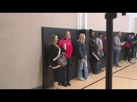 Voters still in line casting their votes after polls close | Decision 2024