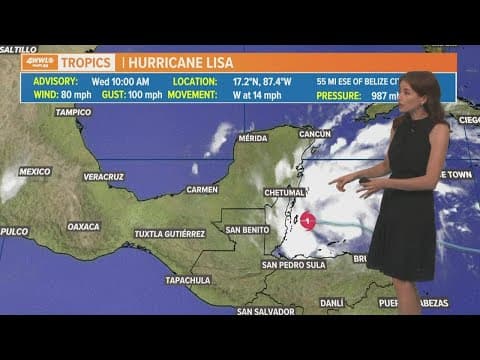 Tracking two hurricanes, Lisa and Martin