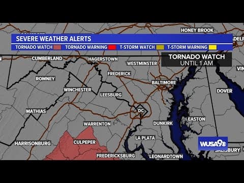 LIVE: Tornado Watch in effect till 1 a.m.