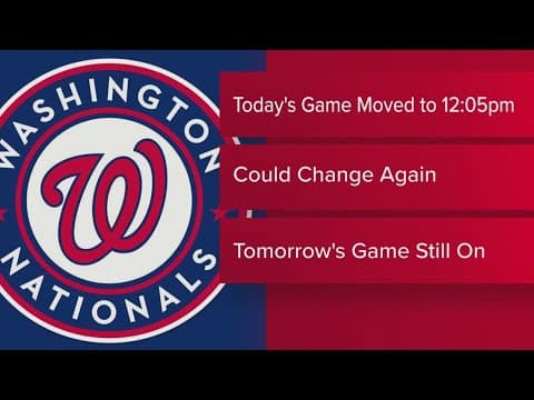 Washington Nationals first pitch moved because of weather